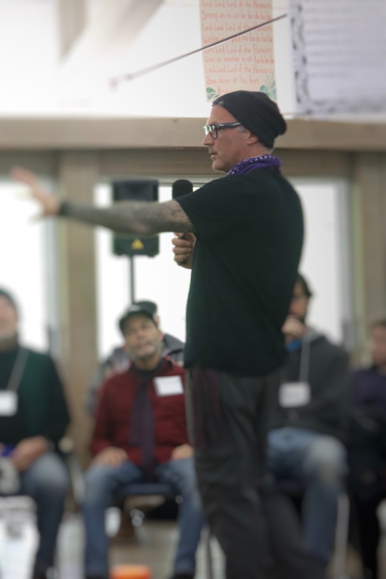 Eric facilitating a men's circle